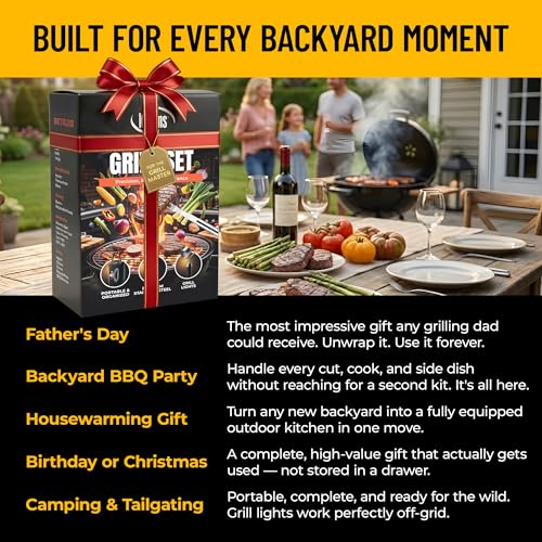 Image of Kaluns 236 PCS Ultimate Grill Master Gift Set - Complete BBQ Accessories Kit with Virtually Everything Needed for Grilling, Smoking & BBQ