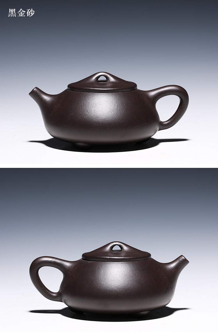 Teekanne, 227 ml, chinesischer Yixing, echter schwarzer Tonerde, Zisha Shipiao 8oz Standard classic