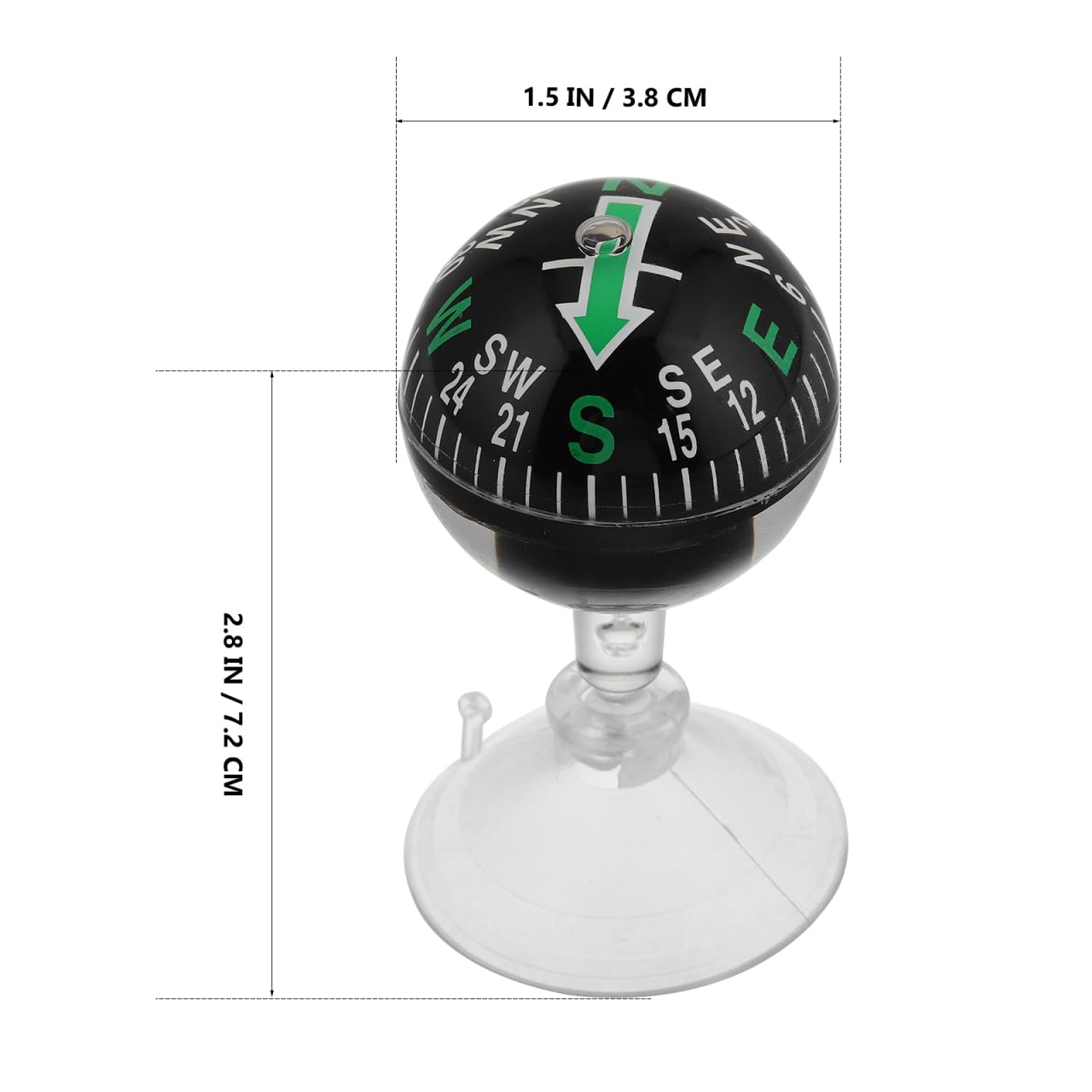 BESTOYARD Automotive Dashboard Compass with Suction Cup for Reliable Navigation Portable Design for Car and Boat Use for Camping and Hiking Adventures
