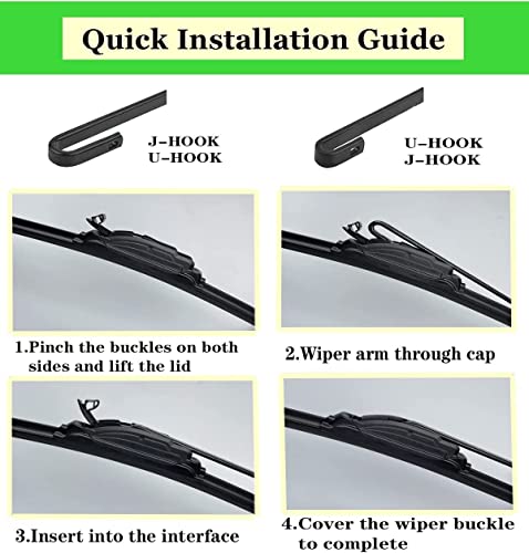 Oem Quality 24" + 18" Premium All-Seasons Durable Stable And Quiet Windshield Wiper Blades + 1 Year Warranty (Set Of 2) #TOP5