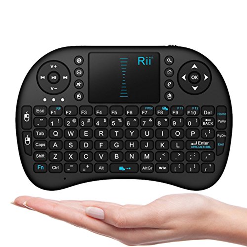 Rii i8 (10038-ST) Mini 2.4GHz Wireless Touchpad Keyboard with Mouse, Black