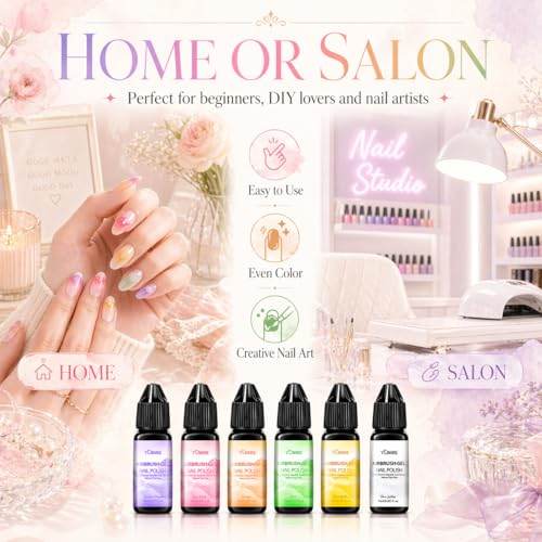 Esmalte de uñas gel Airbrush 6 colores vitalidad miniatura 6