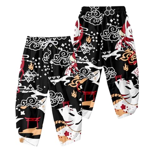 Image of DOSLAVIDA Men's Japanese Kimono Cardigan Suit Chinese Style Printed Jacket Pants Set Open Front Seven Sleeve Top & Shorts