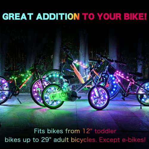 Tinana CD-2PACK 2 Tire Pack Led Bike Wheel Lights Ultra Bright Waterproof Bicycle Spoke Lights Cycling Decoration Safety Warning Tire Strip Light thumb #4