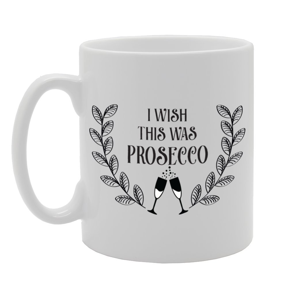 Coralgraph Inc Men's White Mg2146 I Wish This Was Prosecco Novelty Gift Printed Tea Coffee Ceramic Mug