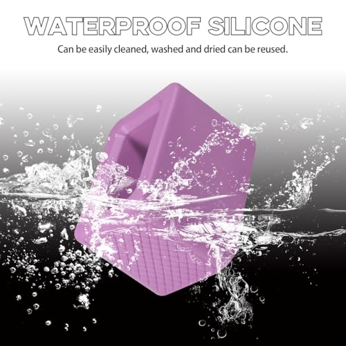 Image of Augeny 2 PCS Seat Belt Buckle Holder, Silicone Auto Rear Seatbelt Buckle Booster to Makes Receptacle Stand Upright for Easy Access, Universal Vehicle Seatbelt Buckle for Kids (Light Purple)