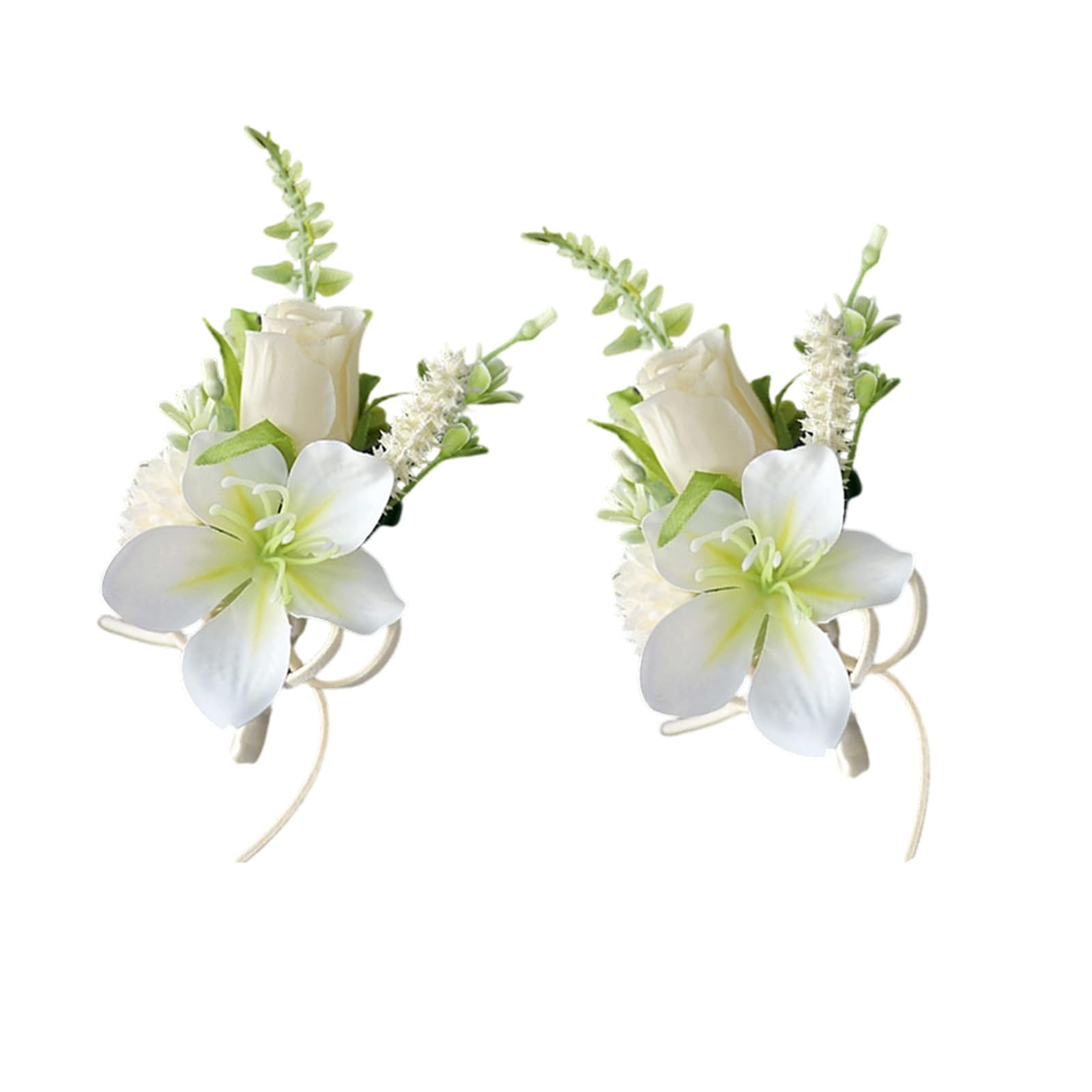 Piceioep Corsage Flower Boutonnieres for Wedding, Proms, Anniversaries, Ceremonies and Beach Parties Soft Artificial Flowers Artificial Flowers