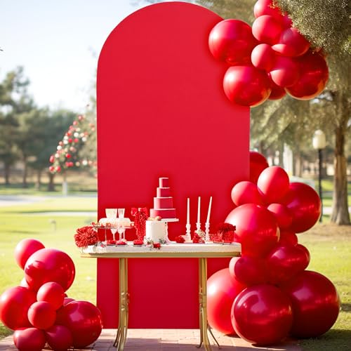 Funda para Arco Decorativo 6.6x3.3 ft de Spandex Roja miniatura 4