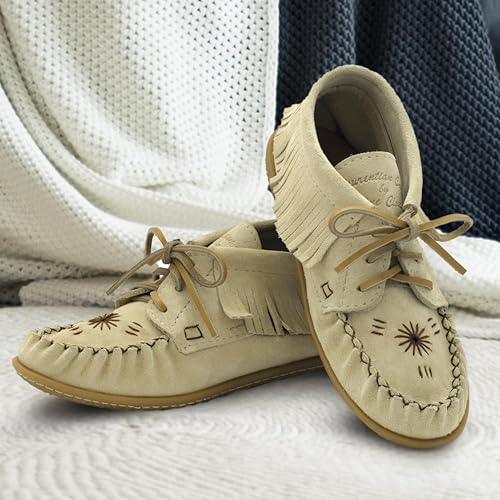 Image of Laurentian Chief Moccasins Women Ankle Boot - Stylish Ankle Boots with Inca Embroidery, Comfortable Insole, Durable Rubber Sole, Made in Canada