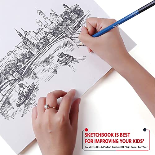 Art Sketchbook A3 Sketch Pad Sketching Book Artists Sketchpad Kids Children Drawing Coloring Doodle Notebook Acid Free Professional Quality Easy To Use Portrait Smooth Cartridge Paper Hardback(2 Pack) - Image 4