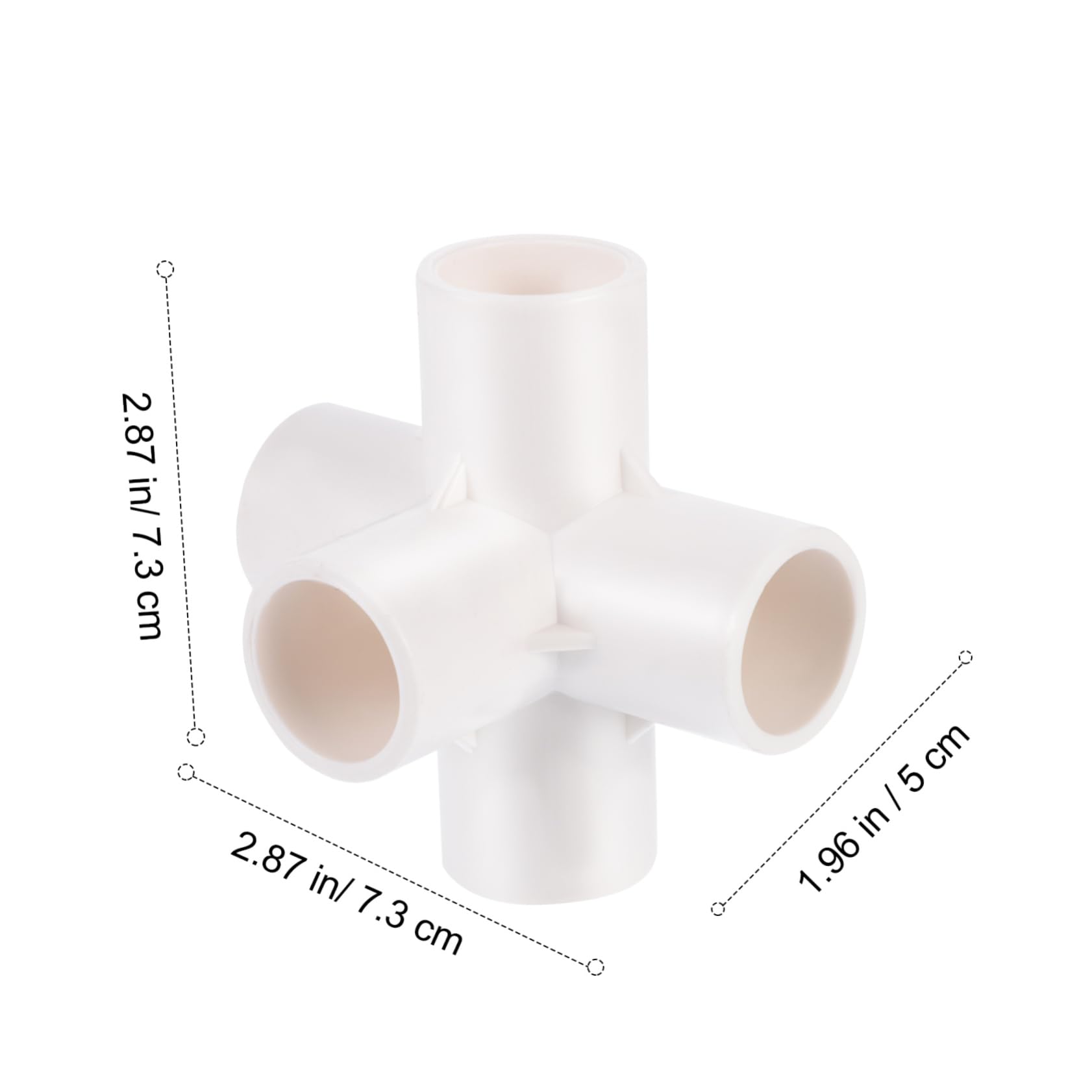 Didiseaon 5 Raccordo PVC 20 Irrigazione Pezzi a Tubo Bianco Vie