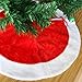 Houwsbaby 91cm Gonna per albero di Natale in peluche rosso classico con bordo bianco Decorazione per la casa Ornamento per feste Forniture per feste Chiusura a tema (06)