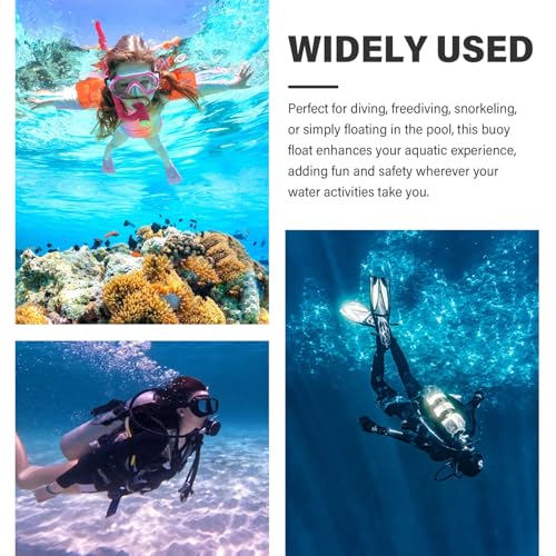 Boya inflable para snorkeling apnea y natación flotador de buceo con bandera de seguridad 3