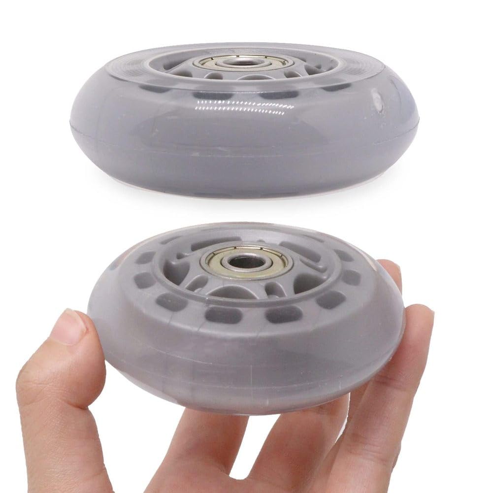 Ruote per Pattini in Linea 70mm 72mm 76mm 80mm con Cuscinetti ABEC-7, Ruote per Bagagli, Confezione da 8 Ruote di Ricambio