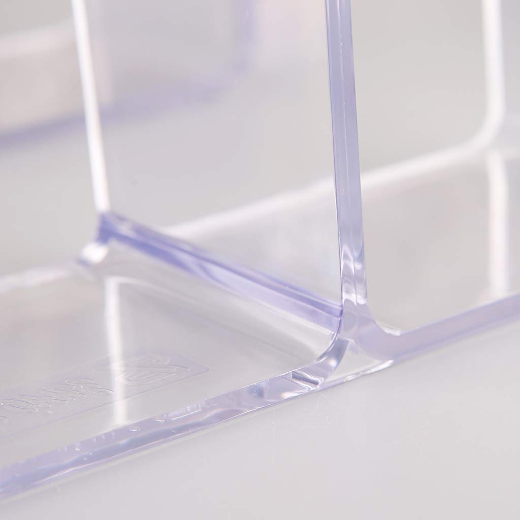 Acryl-Buchenden, transparente mehrschichtige Buchstütze, rutschfeste, robuste Buchstopper Buchteiler Buchhalter für Regale