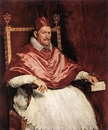 Peinture à l'huile sur toile Innocent X Diego Velázquez tableau à la main