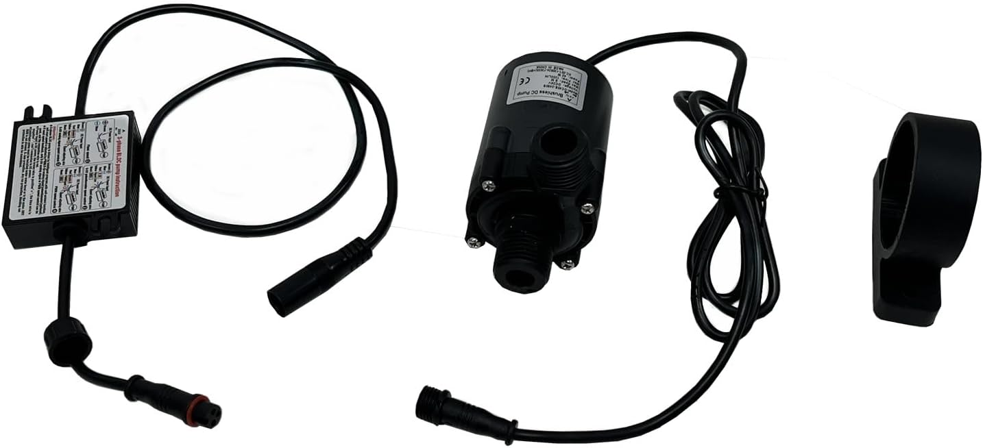 SHYSKY DC45E-2490S 24VDC Micro Brushless DC Water Pump 40W 9m 29ft Lift 1350LPH (356 GPH) threaded ports Low Noise For Water Circulation Pressurization Cooling sys, Submersible, IP68 Waterproof