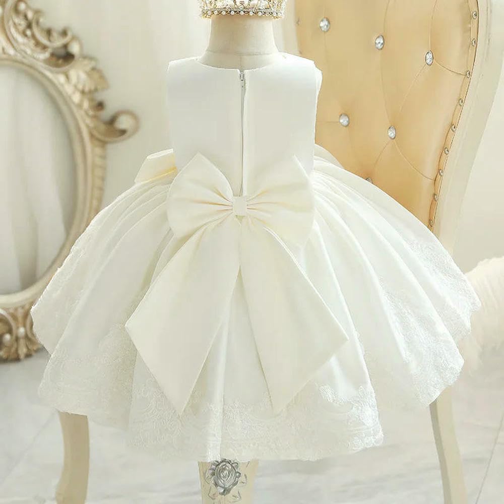 ZBDZSW Bambini Ragazze Vestito Primo Compleanno Bambino Matrimonio Fiore Rosa Abbigliamento per Bambini Host Piano Troupe