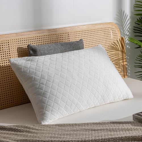 EGO Home Kopfkissen 40x80 cm mit zerkleinertem Memory-Schaum, Nackenkissen für Rückenschläfer & Bauchschläfer, Memory Foam Kissen 80x40cm,...