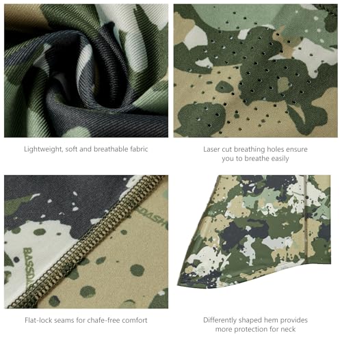 Image of BASSDASH Neck Gaiter Mask UPF 50 Sun Protection for Men & Women, Fishing, Hiking, Outdoor