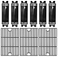 Criditpid Replacement Parts for Nexgrill 6 Burner 720-0896B, 720-0896, 720-0898, 720-0896E, 730-0896 Grills. 17 Inch Cast Iron Grates and Heat Plates for Nexgrill Deluxe 6 Burner Gas Grill 720-0896B.