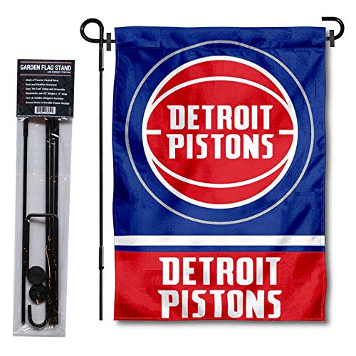 WinCraft Detroit Pistons Garden Flag and Pole Stand Holder
