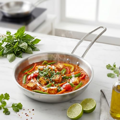 Image of HORNBILLS Tri-Ply Stainless Steel Fry Pan, 20 cm, 1.2 litres