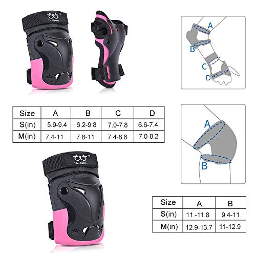 image for TXJ Sports Kids Knee Pads Elbow Pads Wrist Guards Protective Gear Set 