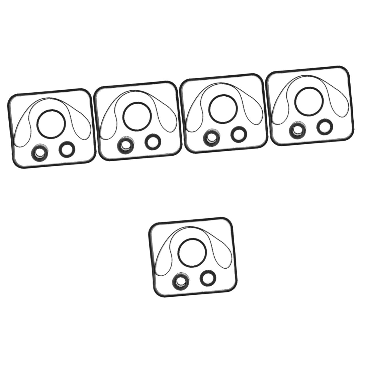VANZACK 5 Juegos Sellos para de Piscina Suministros para de Piscina reemplazo de Tapa de Piscina Accesorios de Piscina círculo de Sellado de Goma Anillos de Sellado de Goma