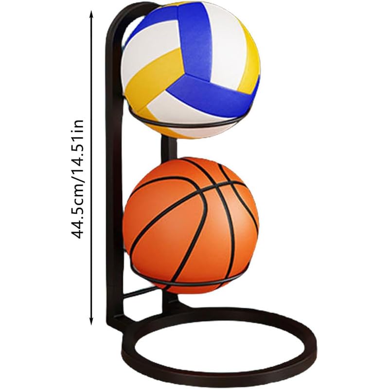 Pionowy stojak do przechowywania piłek, wielowarstwowy uchwyt na piłkę fitness, oszczędzający miejsce sprzęt sportowy, idealny do użytku domowego i na siłownię oraz wydajne rozwiązanie do
