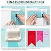Briartw 3-in-1 Craft Punch, 1.5/2/2.5 Inches Banner Shape Punch for Scrapbooking, Party Decor, Card Making，Festive Shapes for DIY Decor #2