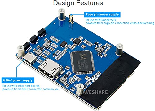 Image of waveshare 3.2inch IPS LCD Display (H) for Raspberry Pi 4B /3B+ /3B /2B /Zero /Zero W /Zero WH and Jetson Nano and Windows 11 /10 /8.1 /8 /7, 480x800 Pixel, Adjustable Brightness, No Touch
