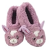 Snoozies Womens Slippers Animal Furry Foot Pals - Llama-2019 - Large