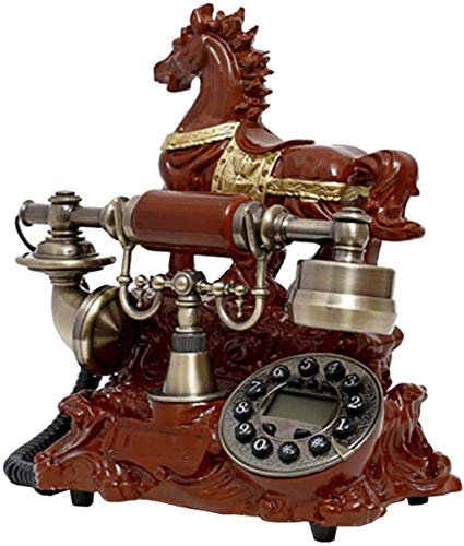Téléphone rétro fixe imitation jade pour décoration vintage bureau et maison - 2