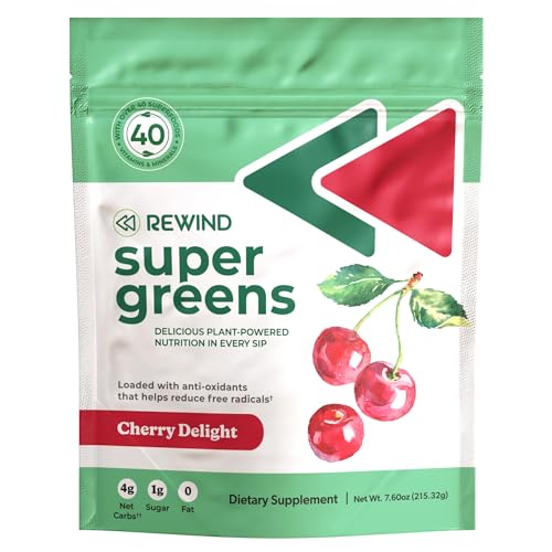 Rewind-Greens-Super-Greens-Powder-Delicious-Green-Juice-Drink-Mix-with-Amazing-Flavor-Over-40-Superfoods-Vitamin-B12-Zinc-Vitamin-C-Magnesium-and-Calcium-Cherry-Delight