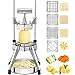 VEVOR Affettatrice Manuale Frutta Verdura 4 Lame di Ricambio in Acciaio Inox, Tritatutto da Banco per Insalata Frutta in Bastoncini 4 Lama Ricambio Uso Commerciale, Tritatutto Manuale in Acciaio Inox