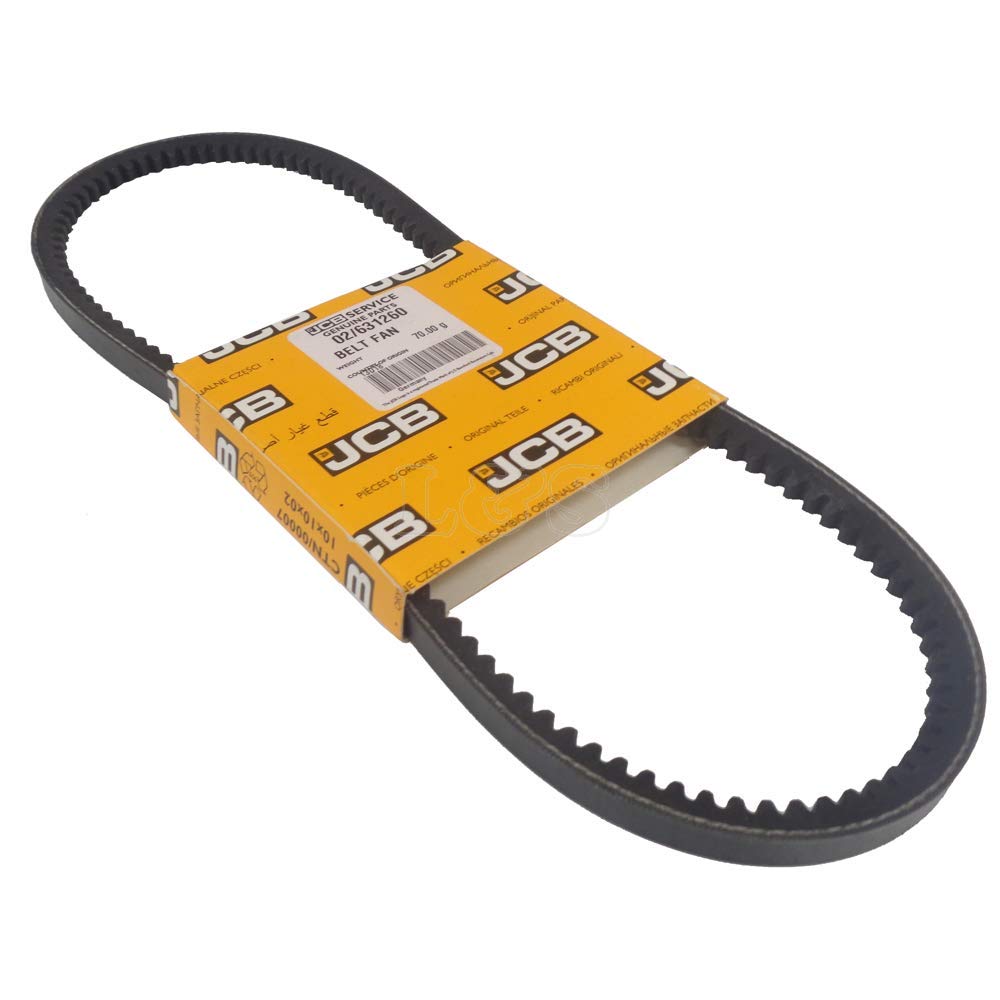 L&S Engineers Black Fan Belt For Jcb 801 Series Mini Excavators - Genuine Jcb Part - 02/631260