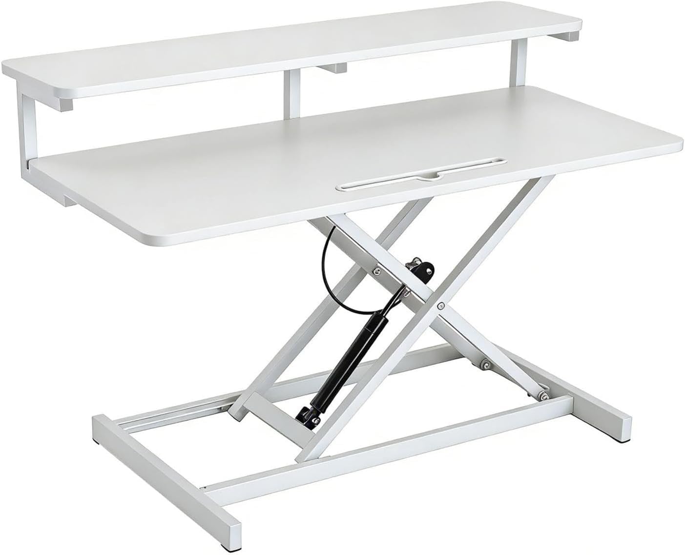 Supporto per scrivania regolabile in altezza, convertitore per doppio monitor da 37 pollici e laptop, postazione di lavoro
