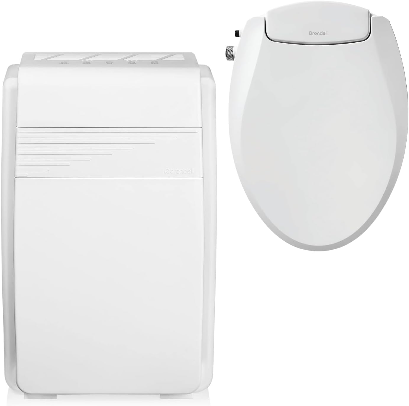 Brondell Swash Seat 101 Non-Electric Bidet for Elongated Toilet Seats and Horizon O2+ Air Purifier Bundle