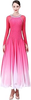 Evening Dresses for Women UK,Prom Dress Ballroom Dresses Cha Cha Waltz Practice Skirt Performance Dance Outfi - Buy now