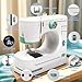 Mini Sewing Machine for Beginners with 32 PCS Threads Kit,16 Built-In Stitches, Multifunctional Portable Sewing with Foot Pedal Small Sewing Quilting Machine for Mending
