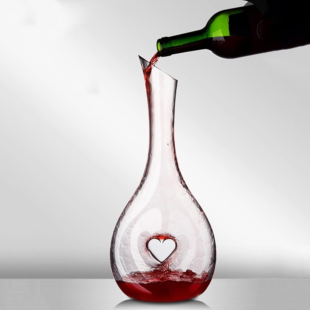 Wein Dekanter Schneller Dekanter Rotweintopf Home Kreative bleifreie Kristallglas Wein Liebe Typ Wine Pot Hotel Western Restaurant Wine Utensilien Dekantierer (Size : B)