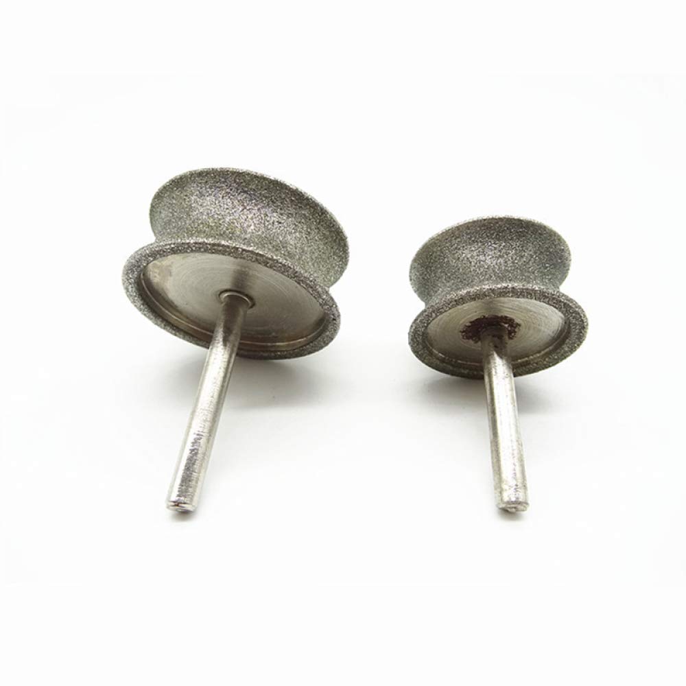 Muela abrasiva de copa, 1 pieza, cabezales arco foso redondo, puntas diamante, cabezal cóncavo, abrasivo for tallado joyería, 20 mm x 7, grueso(35mm*18mm)