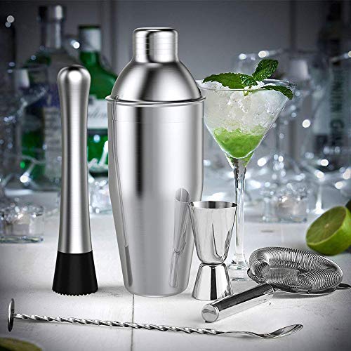 Set de coctelera profesional 14 piezas acero inoxidable miniatura 2