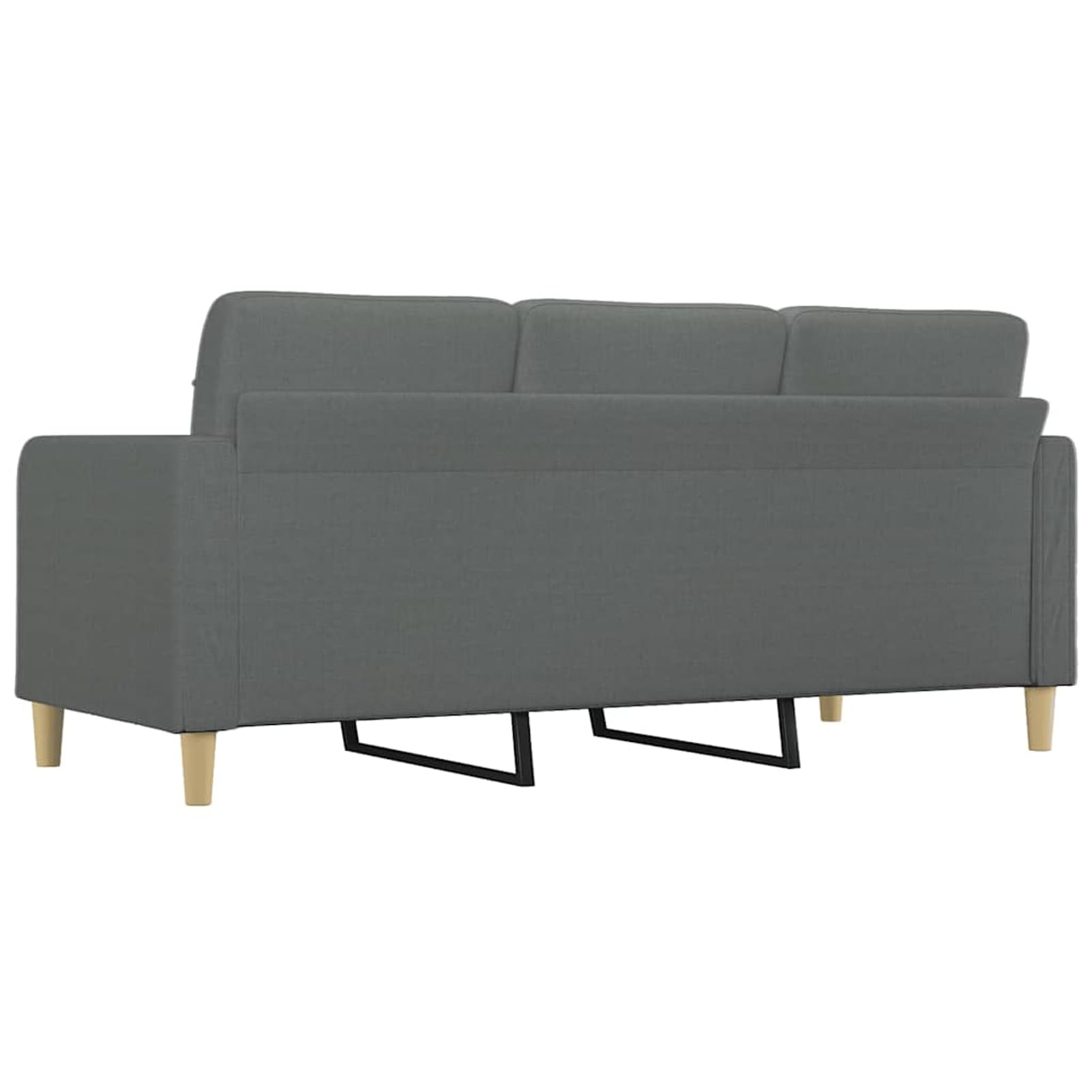 Homgoday Divano 3 Posti Moderno Grigio Scuro 180 cm Tessuto Poliestere