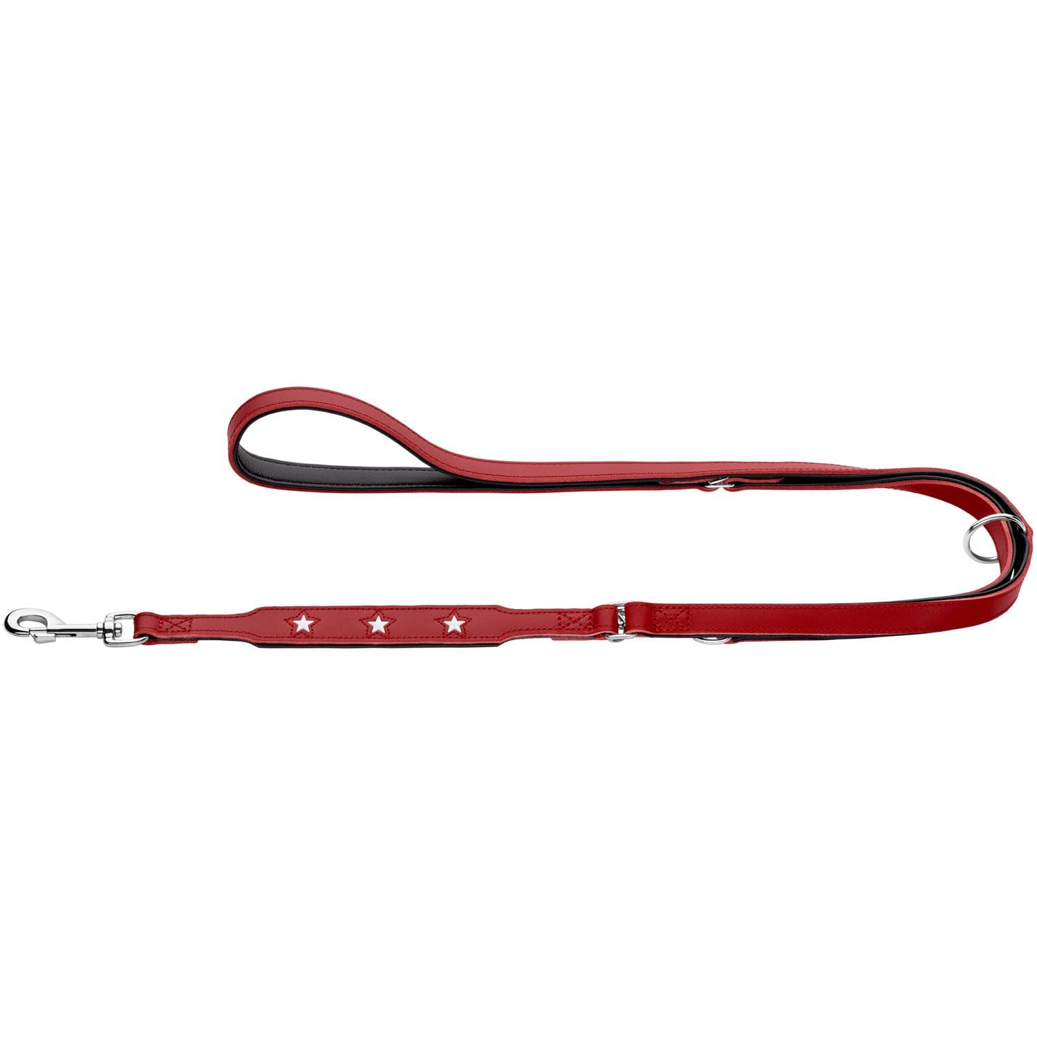 Hunter Magic Star Okoleather - Correa de Entrenamiento, Grande, Color Negro y Rojo
