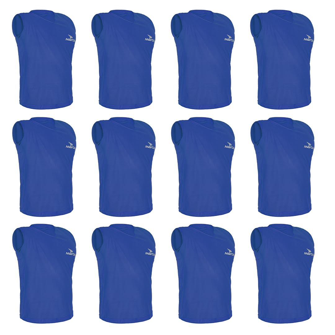 Mayor Unisex Polyester Sportswear Training Bibs For Football, Hockey, Basketball, Team Practice And Match (Blue, Small) (Pack Of 12) (B0C7BY5YP7) Amazon Price History, Amazon Price Tracker