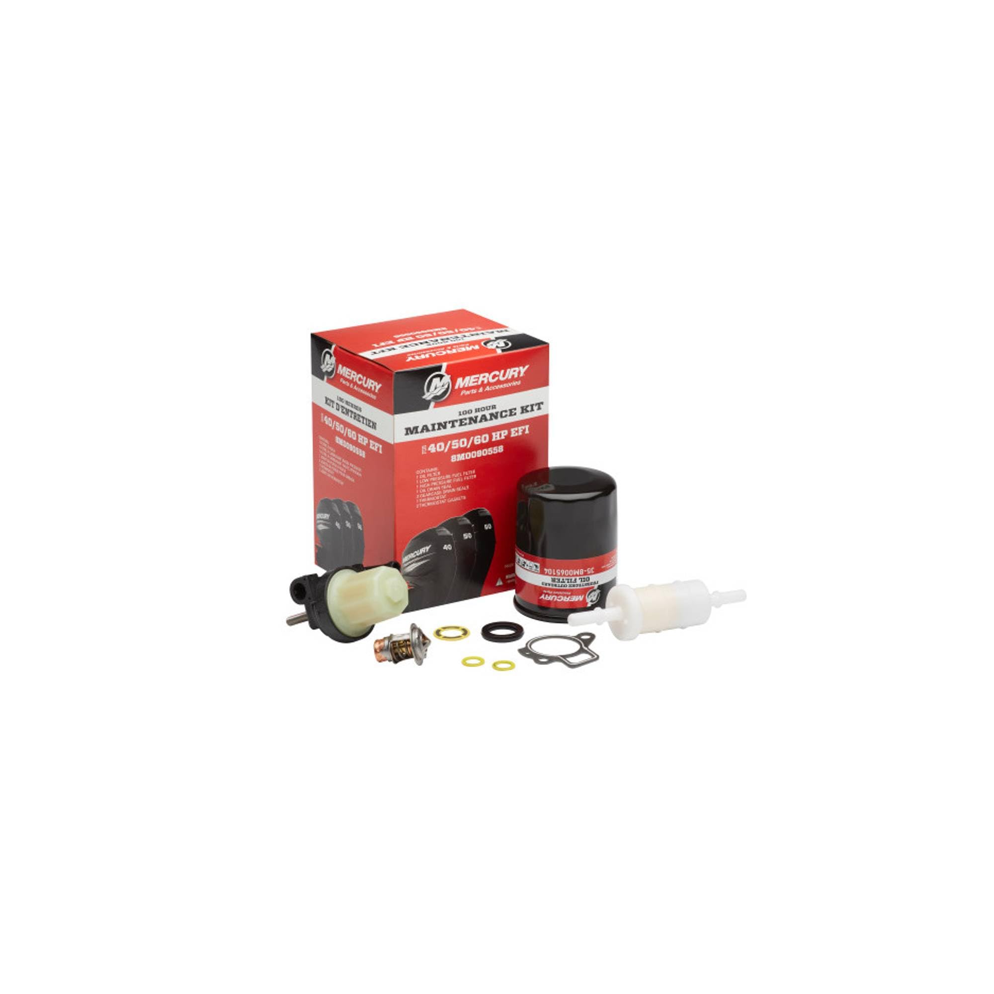 MERCURY OEM 100 Hour Maintenance Kit for 40, 50, 60 HP EFI Outboards 8M0090558