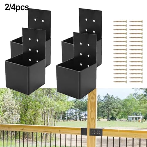 Kit de conectores de pérgola para postes de madera, soportes de esquina de ángulo recto de 3 vías para una construcción duradera de cenador y pérgola