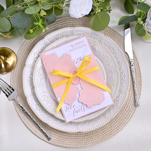 Image of Double Face Yellow Satin Ribbon 3 /8 inch X 50 Yards Polyester Yellow Ribbon for Gift Wrapping Very Suitable for Weddings Party Hair Bow Invitation Decorations and More